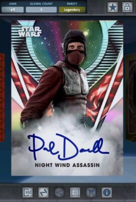 Star Wars Card Trader - Legendary Iridescent Signature Series Night Assassin 5cc