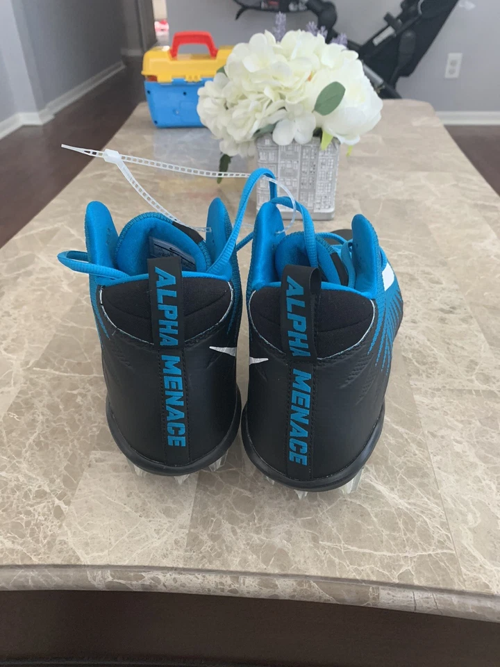 Nike Alpha Menace Pro Mid TD Promo Football Cleats Teal & Black AJ6604-105 - Image 3 of 4