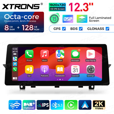 12.3'' 2K Android 14 Car Stereo for BMW X1 E84 Qualcomm Octa Core CarPlay 128G 4G