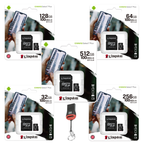 Scheda di memoria micro SD Kingston per Samsung Galaxy A30, A30s, A21, A21s, A20s, A20e - Foto 1 di 11