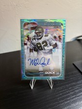 2024 Topps Chrome - Autographs Mike Quick #BA-MQU Aqua Sonar Refractor /199 (AU)