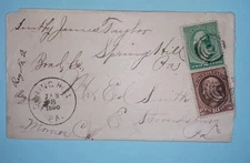 UNITED STATES COVER SPRING HILL PA 1890 STROUDSBURG PA Z466