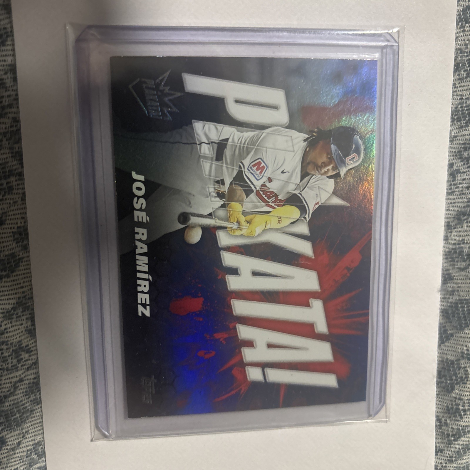 2025 Topps Series 1 Jose Ramirez Plakata Case Hit SSP PLAK-12