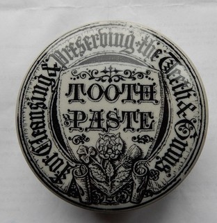 Maw's? gothic Tooth Paste pot lid base / pot c1900 10