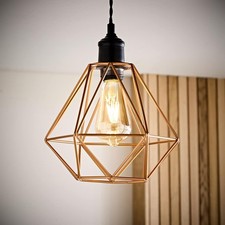 Ceiling Light Shade Geometric Pendant Lampshade Lamp Industrial Cage Vintage LED