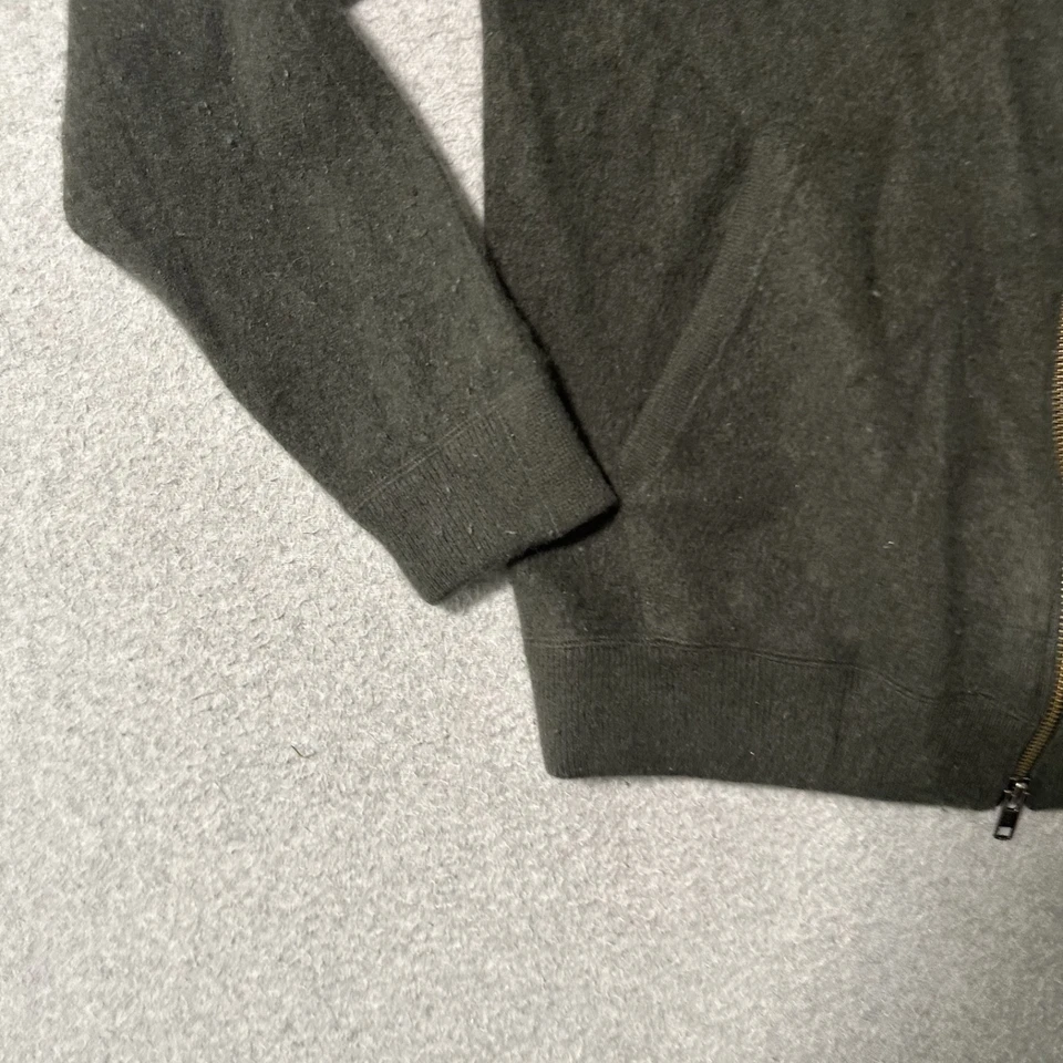 Vince Cashmere Cremallera Completa Sudadera con Capucha Mujer L Verde Manga Larga Elástico Informal Comodidad Foto 2 de 4