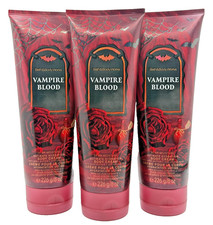 NEW Bath & Body Works Lot of 3 Tubes Halloween Vampire Blood Body Cream 8 oz