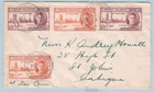 British Virgin Islands 1946 Victory Set SG 122-123 on FDC to Antigua