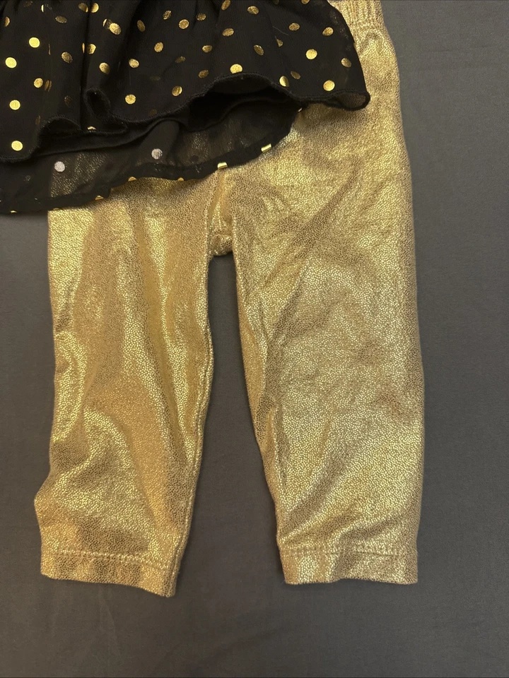 Roupa Healthtex Baby preta/dourada duas peças 6-9 meses - Imagem 2 de 4