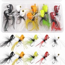 Fly Fishing Poppers Flies Fishing Lures Bass Crappie Bluegill Sunfish Panfish