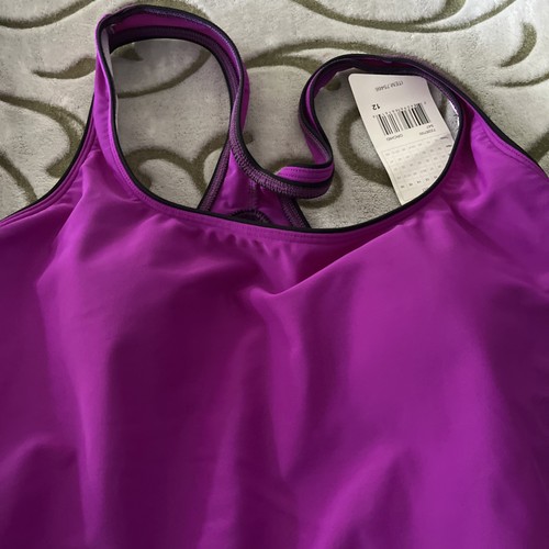 Speedo Women's Logo One Piece Swimsuit  Orchid Swimsuit Size 12 - Picture 3 of 6