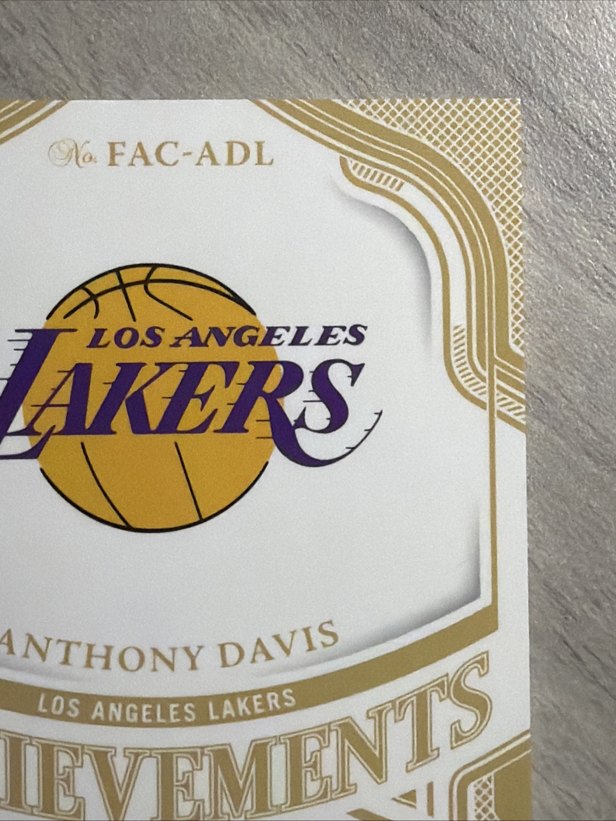 2024-25 Flawless Anthony Davis Achievements Auto Purple Lakers Jersey Match #3/3 view 2