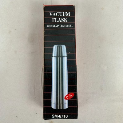 18/10 Stainless Steel Insulated Vacuum Flask 0.5L Lightweight & Durable Bullet 