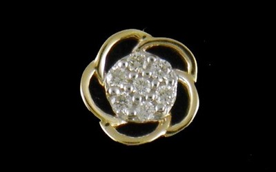 18K Gold 0.04cts Natural Diamond Nosepin with Certificate