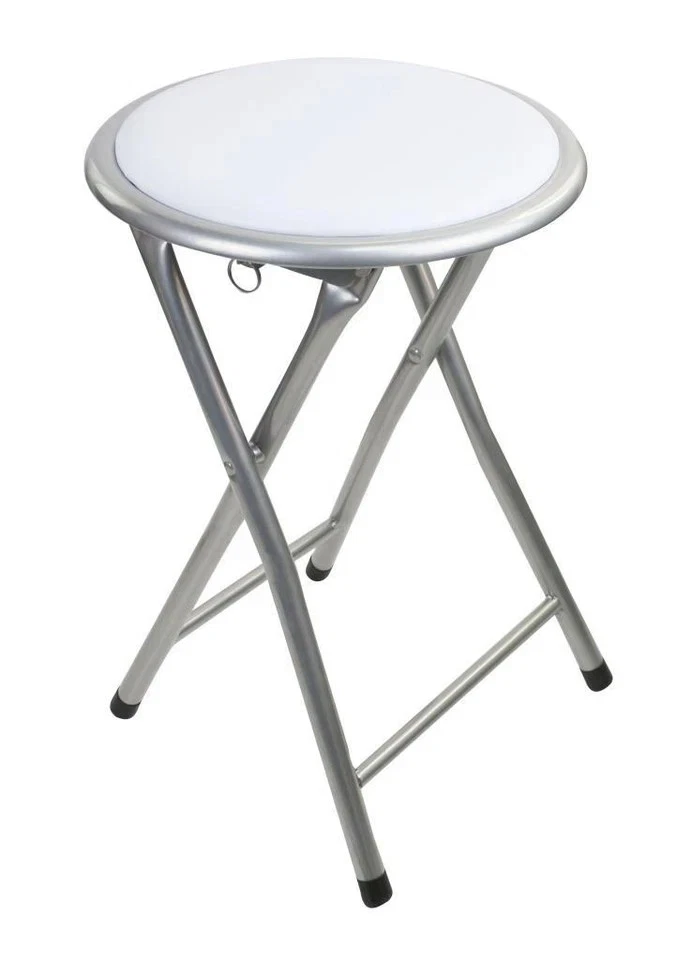 Foldable Breakfast Bar Stool Soft Padded Seat Lightweight Chair Home Office Use - Image 2 of 4