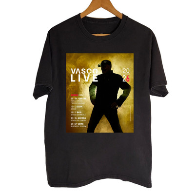 VASCO LIVE 2026 Black Cotton Shirt Full size S-5XL Unisex HL831