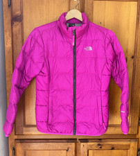 The North Face Girl's XL 18 Andes Down Jacket Hot Pink Puffer Quilted CHQ7 READ