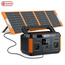 Flashfish 560W 520Wh Powerstation Solargenerator Optional Mit 100W Solarpanel DE