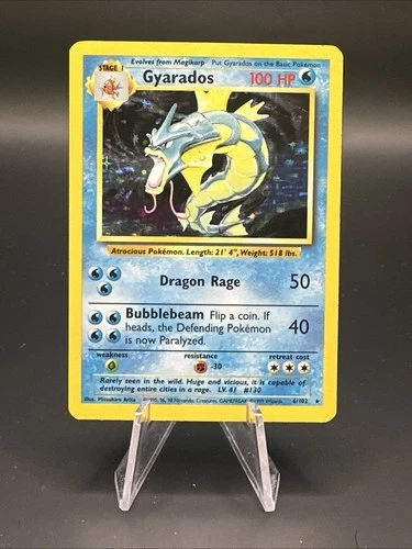 Pokemon TCG Gyarados 6/102 Base Set Unlimited Holo Rare B
