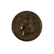 Buste fantaisie femme Liberté Goodyear 1851 ? Bouton avant guerre civile 3 C20
