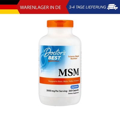 Doctor's Best, MSM with OptiMSM , MSM mit OptiMSM , 360 Kapseln (1.000 mg pro Ka