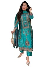 Women's Rayon Viscose Straight Printed Kurta with Pant  Dupatta