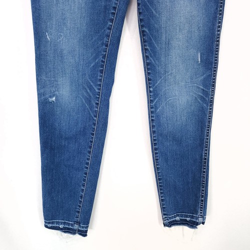 Madewell Jeans Womens 32 Raw Hem Fray Distressed 10" High-Rise Skinny Button Fly - Picture 14 of 16