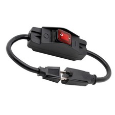 1PCS 3-Prong Outdoor Extension Cord with Waterproof Switch 15A 45cm Length