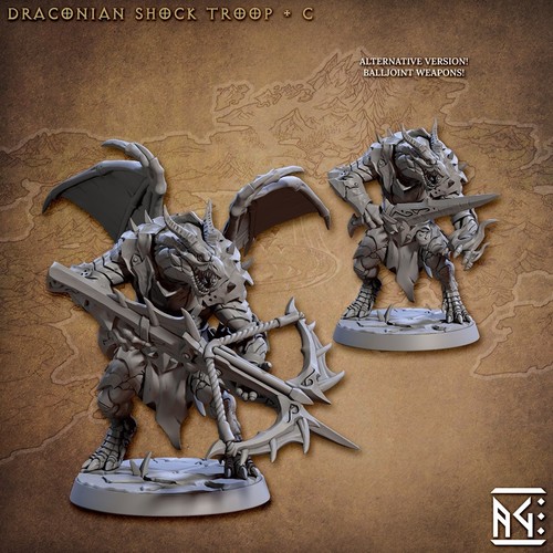 Drakonische Geißel von Artisan Guild 3D gedruckte DnD Pathfinder Minis - Bild 33 von 44
