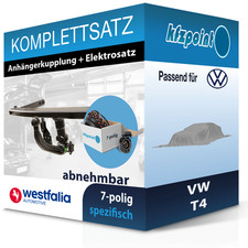 Für VW T4 01.96-07.98 WESTFALIA Anhängerkupplung abnehmbar + 7polig E-Satz neu