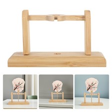 Hand Fan Holder Stand Folding Display Mount Bracket Bamboo Handheld