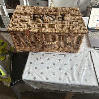 Original Fortnum & Mason (F&M) Picknickkorb Korb aus Weide 49 cm x 30 cm x 22 cm