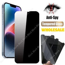 For iPhone 17 16 15 14 13 12 Pro Max Privacy Tempered Glass Screen Protector Lot