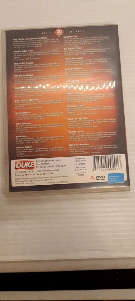 Billy The Kid - Classic Features 20 Movies (DVD, 2011, 4 Discs) Buster Crabbe - Image 2 of 4