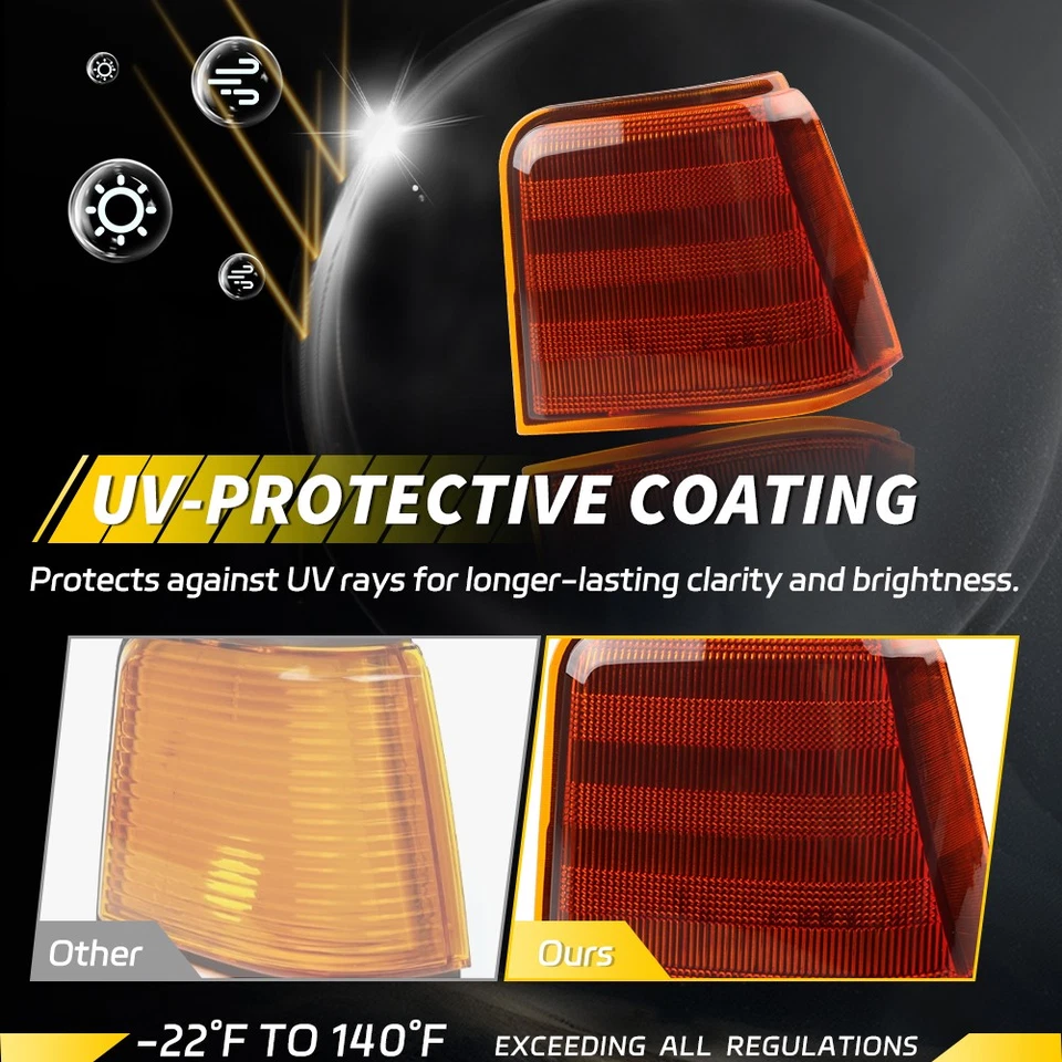 2 luces de señalización laterales de lente ámbar para Cutlass Supreme Calais 442 GT-350 1987-1988 Foto 2 de 4