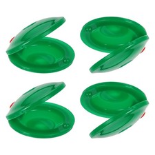 4 Pcs Plastic Castanets, Hand Finger Castanets for Adults Beginner, Green