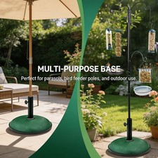 Garden Parasol Umbrella 2.2m Table Umbrella Tilt Crank Handle With Parasol Base