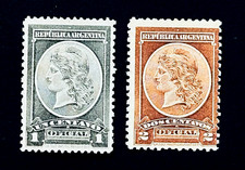 Argentina Stamp - 1901 Liberty Head Type Ii 12 14 Official Mhr R25 Argentina Stamp - 1901 Liberty Head Type Ii 12 14 Official Mhr R25
