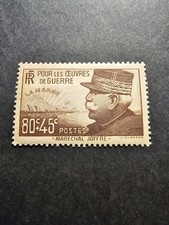 FRANCE TIMBRE OEUVRES DE GUERRE J.JOFFRE N°454 NEUF ** LUXE MNH 1940