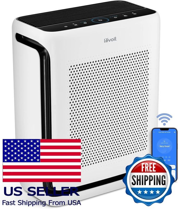 Powerful HEPA Air Purifier for Large Spaces Up to 1878 Sq Ft with Air Quality Monitor  