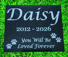 Pet Loss Memorial Burial Stone: Granite Garden Plaque Grave Marker Headstone A4