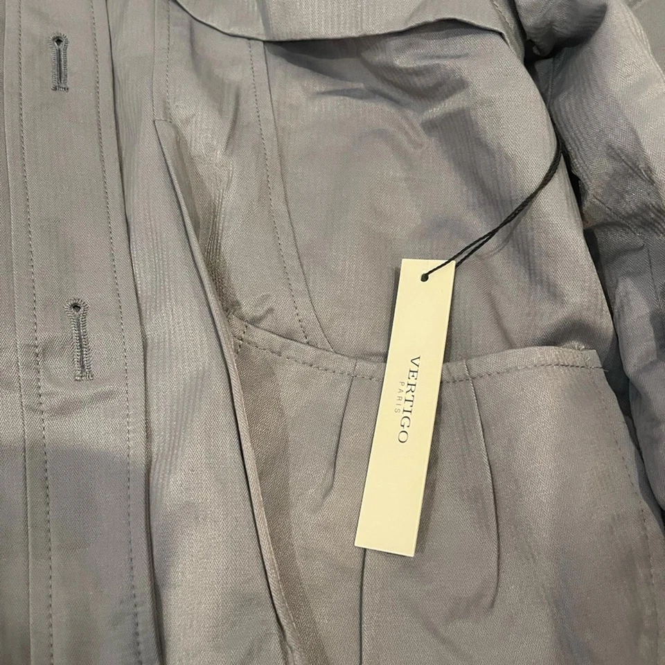 nwt vertigo paris Gray Women's Jacket short swing coat medium - Image 2 of 4