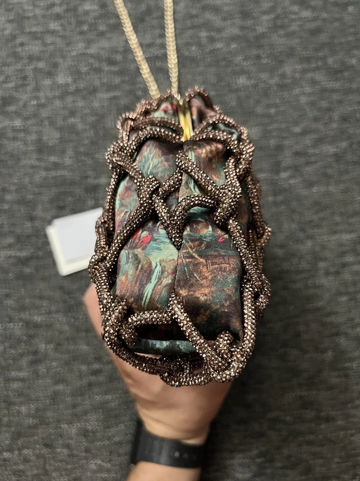 Bolso sin asas Ted Baker para mujer talla única verde combo KYLAR-345 cadena jaula cuentas Foto 3 de 4