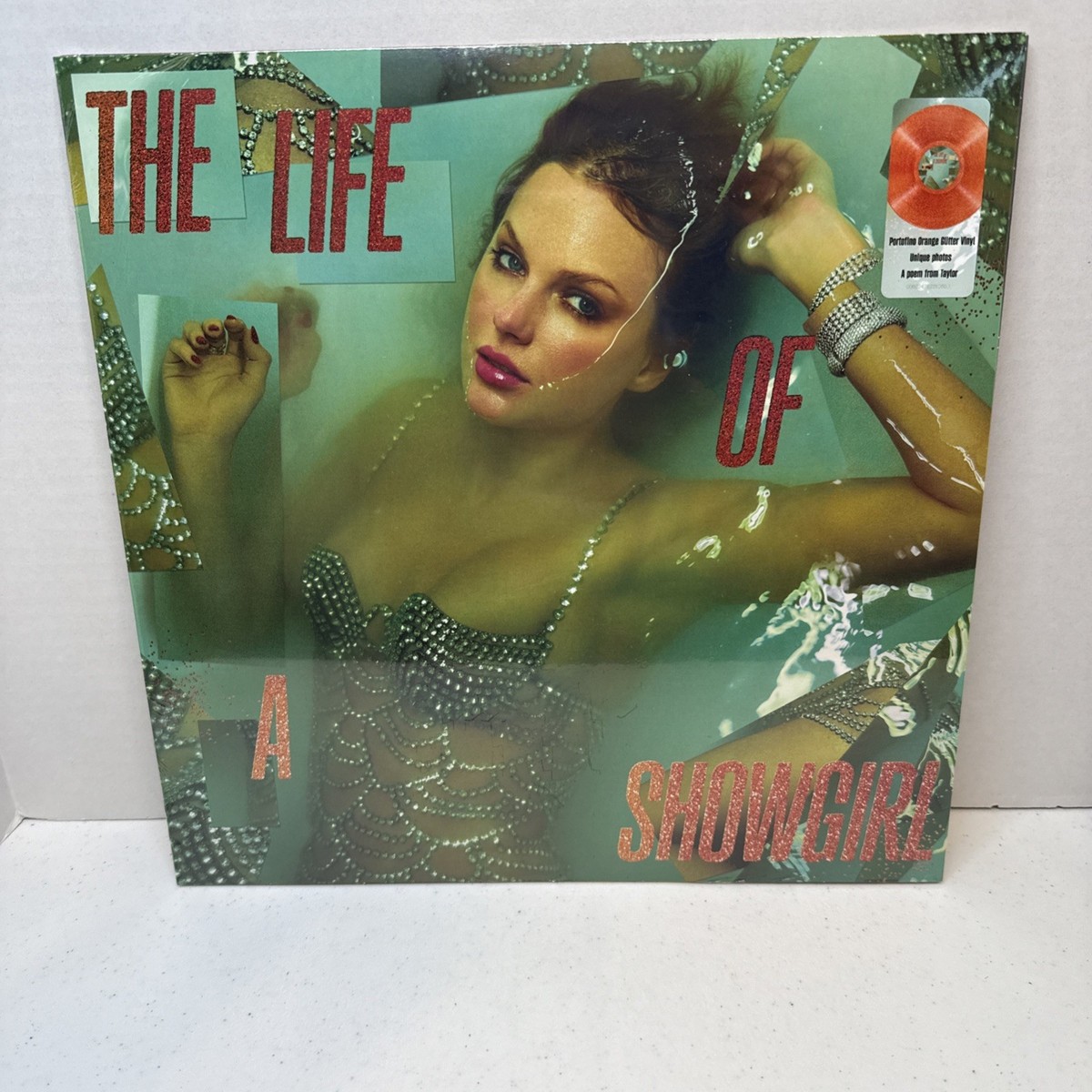 Taylor Swift The Life of a Showgirl Portofino Orange Glitter Vinyl