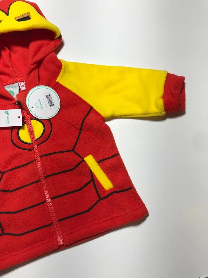 Cuddle Club Marvel Polar Iron Man Cremallera Completa Chaqueta Disfraz Bebé 3-6 Mo. Foto 2 de 4