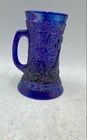 Fenton American Bicentennial 1776-1976 Cobalt Blue Carnival Glass Iridescent Mug