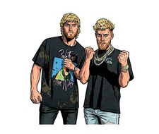 Logan Paul and Jake Paul Pose Water Resistant Sticker
