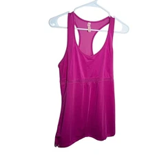 Lucy Tank Top Women's Medium Purple Round Neck Athletic Active Shirt