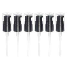 6Pcs Dispenser Bottles Pump with Cover for 18/410 Thread Neck Size, Black
