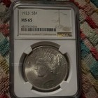 1923 Peace Dollar MS65 NGC $1 Silver Coin Philadelphia KM#150 — photo 1